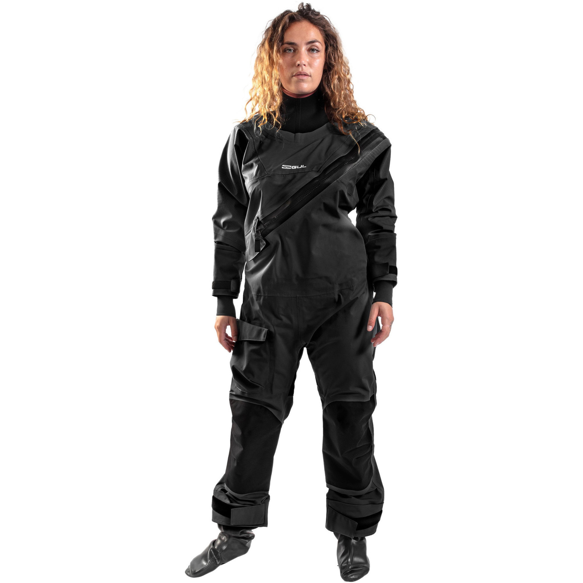 2025 Gul Dame Dartmouth Eclip Lynlås Drysuit & Underfleece GM0383-B9 - Black
